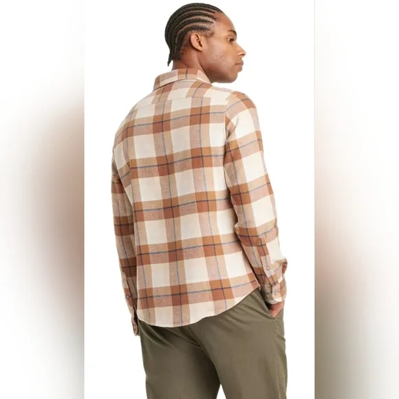 GOODFELLOW & CO. PLAID BRUSHED FLANNEL SHIRT - Picture 3 of 5